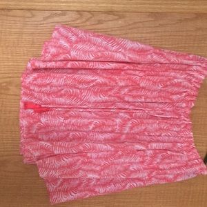 Michael Kors off the shoulder top orange/white (L)